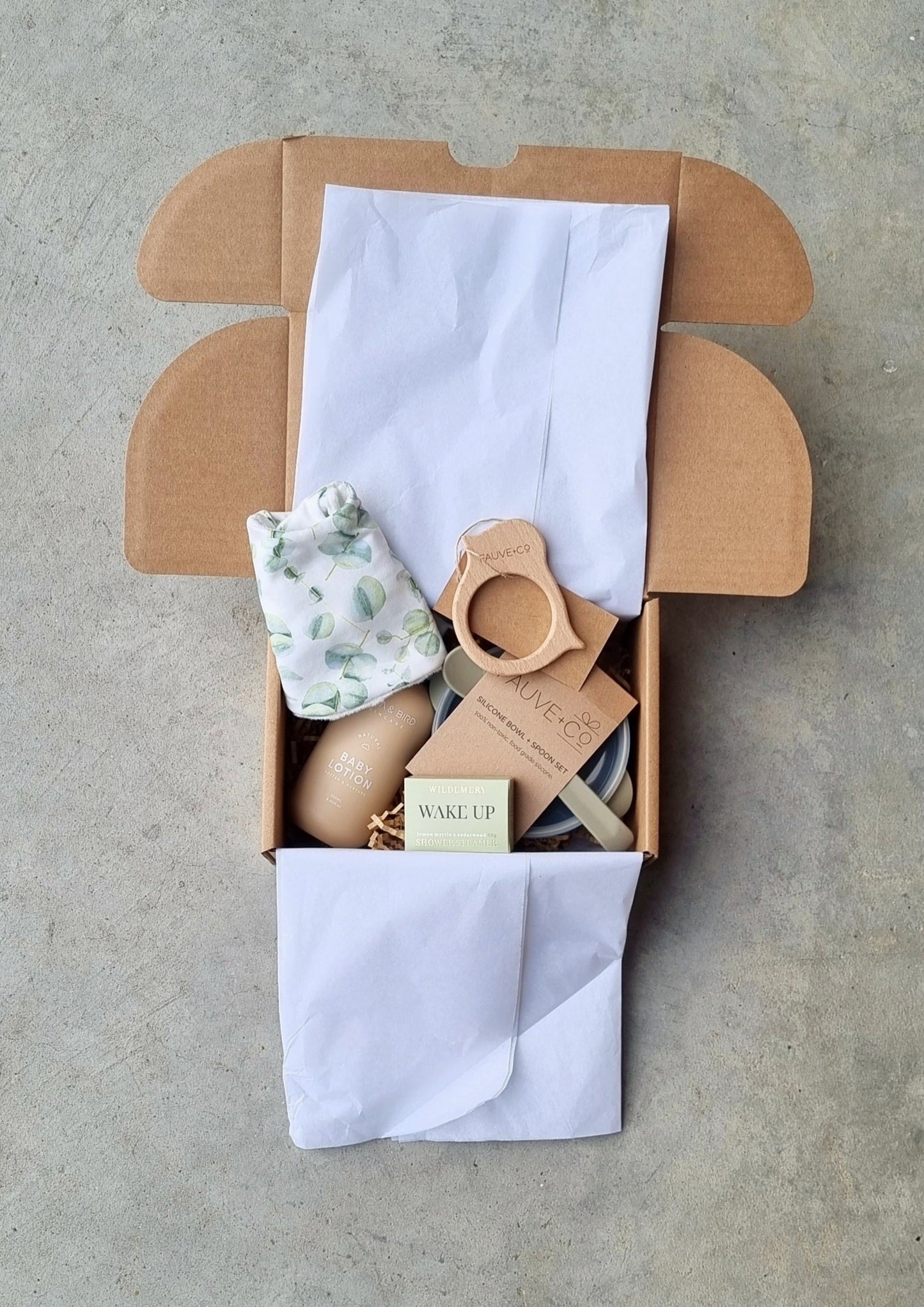 Baby Hamper- Neutral-Hobart Florist Delivery-The Wild Bunch