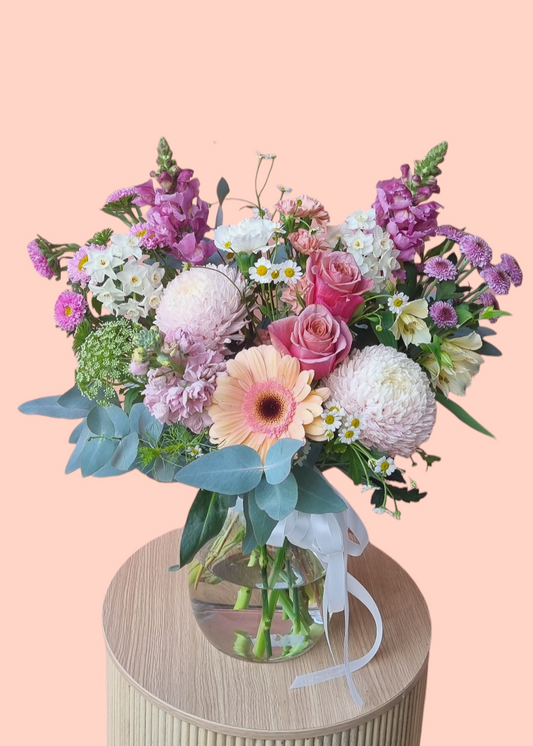 Pastel Dreams- Vase-Hobart Florist Delivery-The Wild Bunch