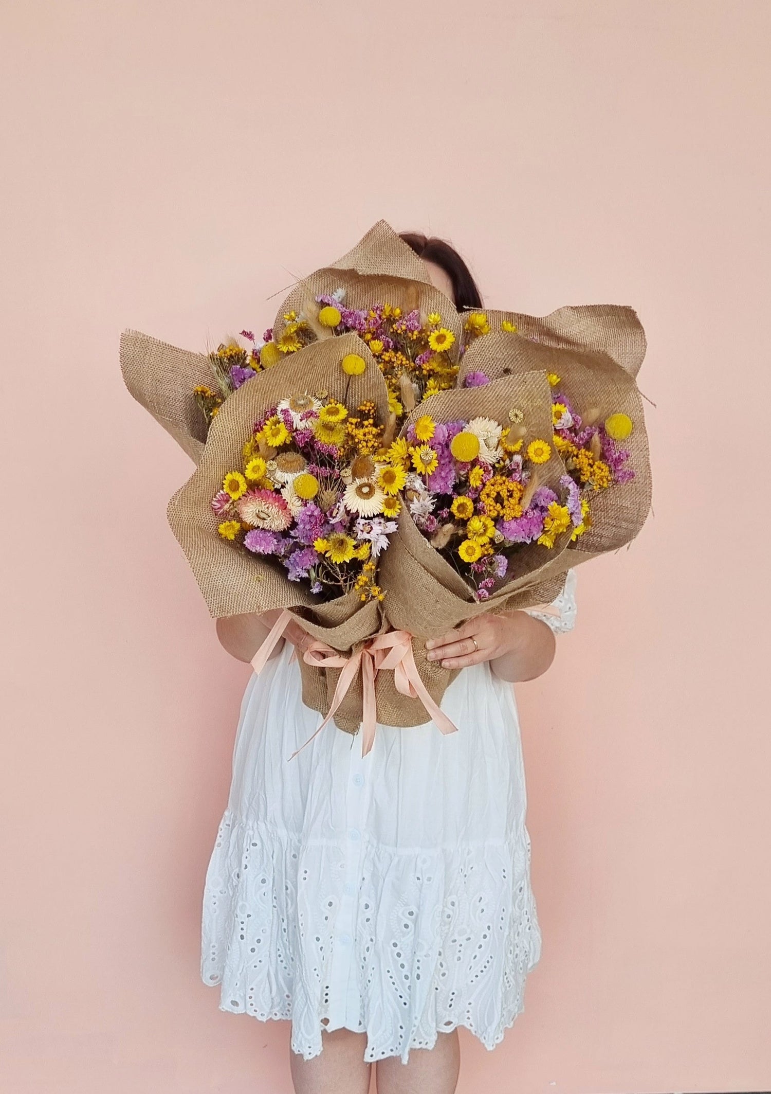 Dried Flower Posies-Hobart Florist Delivery-The Wild Bunch